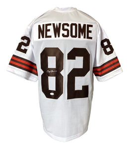 Ozzie Newsome Cleveland Signed White Football Jersey JSA - Sports Integrity