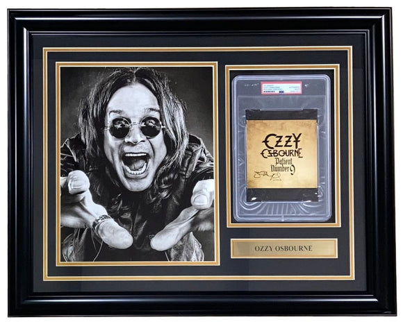 Ozzy Osbourne Signed Framed Slabbed Patient Number 9 CD Booklet PSA/DNA