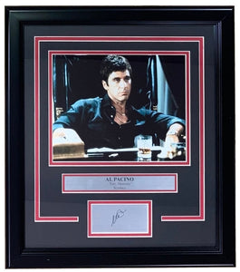 Al Pacino Framed 8x10 Scarface Tony Montana Photo w/ Laser Engraved Signature - Sports Integrity