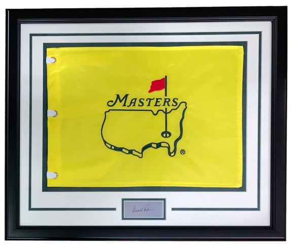 Arnold Palmer Framed Undated Masters Flag w/ Laser Engraved Signature - Sports Integrity