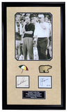 Arnold Palmer Jack Nicklaus Signed Framed PGA Cut Signature Collage PSA LOA - Sports Integrity