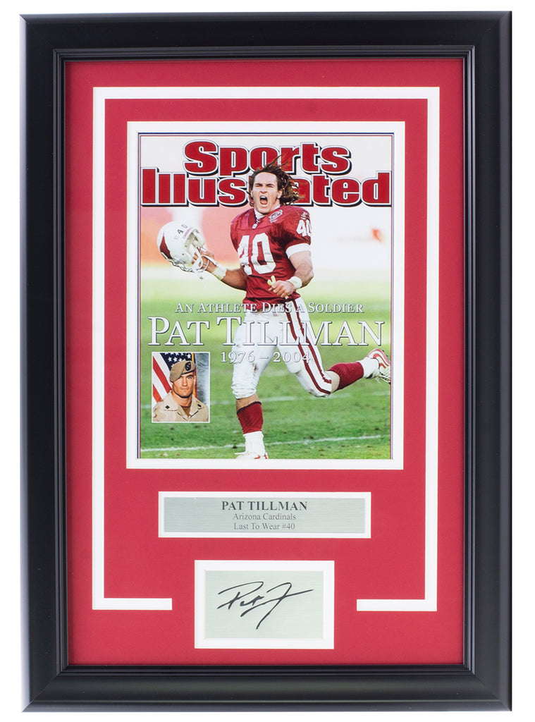 PAT TILLMAN CARDINALS LASER ENGRAVED AUTOGRAPHED RP PLATE Framed 8x10 Photo  at 's Sports Collectibles Store