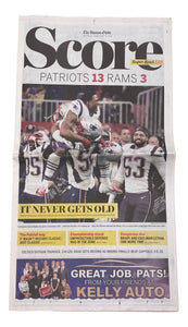 New England Patriots Super Bowl LIII The Boston Globe February 4, 2019 Newspaper - Sports Integrity