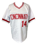 Pete Rose Cincinnati Signed White Baseball Jersey Charlie Hustle JSA Hologram