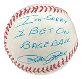 Pete Rose Reds Signed MLB Baseball Im Sorry I Bet on Baseball Steiner Hologram - Sports Integrity