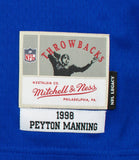 Peyton Manning Signed Colts Mitchell & Ness Throwback Football Jersey Fanatics - Sports Integrity