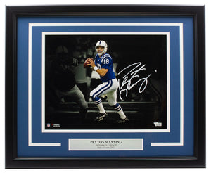 Peyton Manning Signed Framed Indianapolis Colts 11x14 Spotlight Photo Fanatics - Sports Integrity