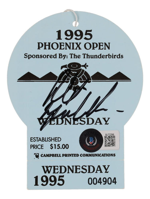 Phil Mickelson Signed 1995 PGA Phoenix Open Wednesday Ticket BAS - Sports Integrity