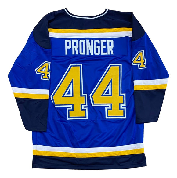 Chris Pronger Custom Blue Pro - Style Hockey Jersey - Sports Integrity