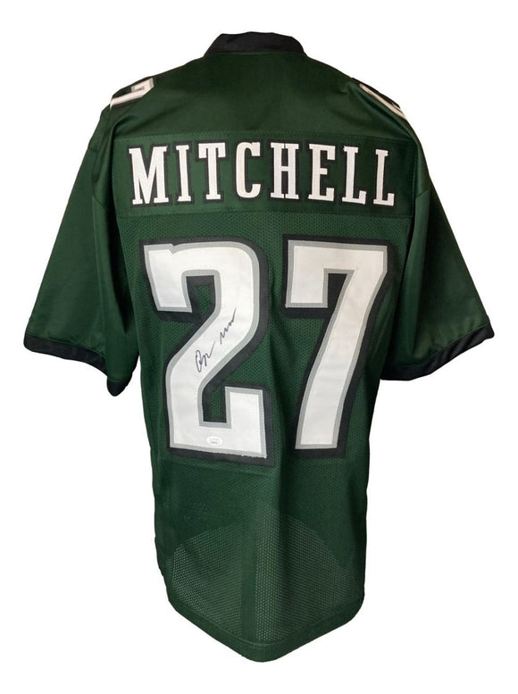 Quinyon Mitchell Philadelphia Signed Green Football Jersey JSA - Sports Integrity