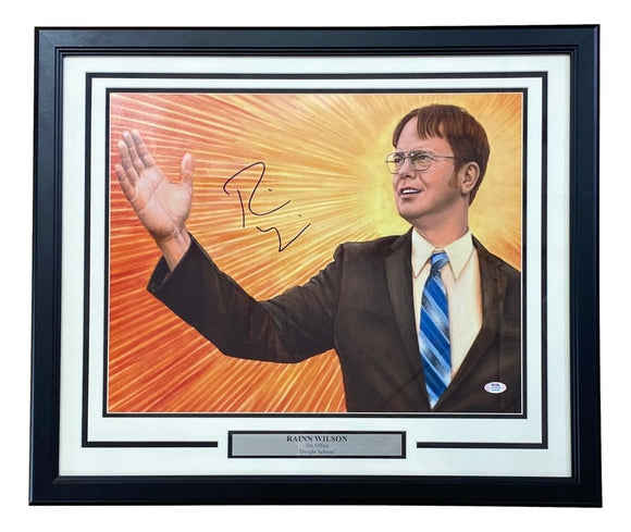 Rainn Wilson Signed Framed 16x20 The Office Dwight Photo PSA/DNA - Sports Integrity