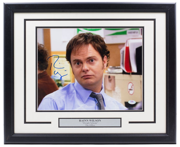 Rainn Wilson Signed Framed The Office 11x14 Photo Dwight Schrute as Jim PSA - Sports Integrity