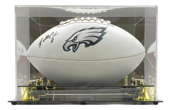 Randall Cunningham Signed Philadelphia Eagles Logo Football BAS w/ Case - Sports Integrity