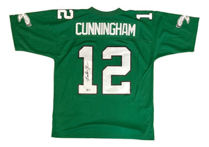 Randall Cunningham Signed Philadelphia Eagles M&N Green NFL Legacy Jersey BAS - Sports Integrity