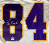 Randy Moss Minnesota Signed White Football Jersey JSA - Sports Integrity