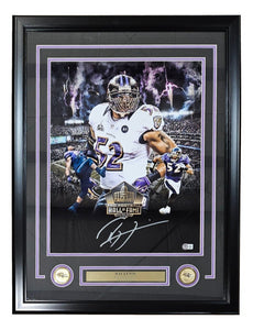 Ray Lewis Signed Framed 16x20 Baltimore Ravens Collage Photo BAS ITP - Sports Integrity