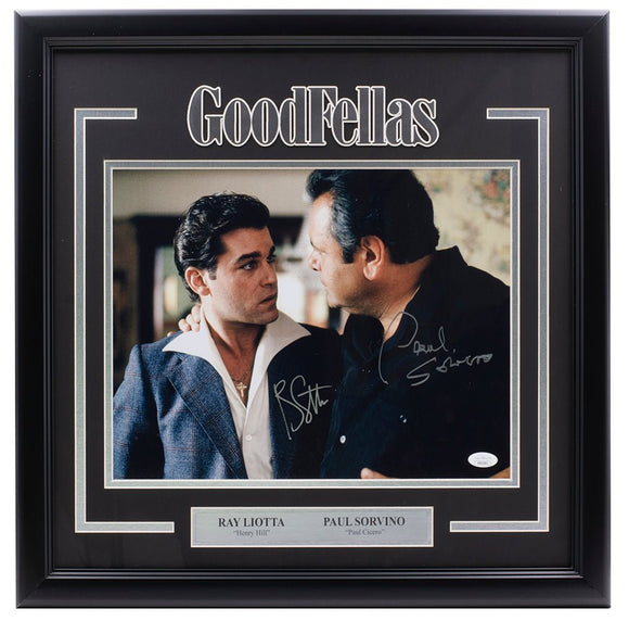 Ray Liotta Paul Sorvino Signed Framed 11x14 Hill Cicero Goodfellas Photo JSA - Sports Integrity