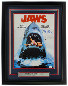 Richard Dreyfuss Signed Framed 11x17 Jaws Turkish Poster Photo JSA ITP