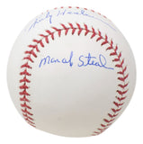 Rickey Henderson Signed Oakland A's MLB Baseball Man Of Steal Inscribed Steiner - Sports Integrity