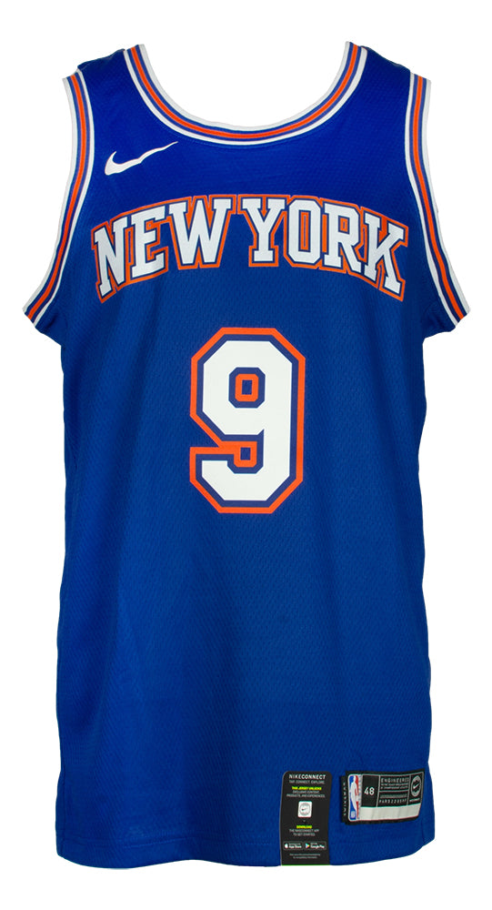 RJ Barrett New York Knicks Signed Autographed Blue #9 Custom Jersey –