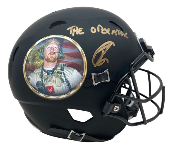 Robert O'Neill Signed Black Mini Helmet The Operator Inscribed PSA Holo - Sports Integrity