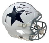 Roger Staubach Signed Cowboys FS 60-63 Replica Speed Helmet Captain America BAS