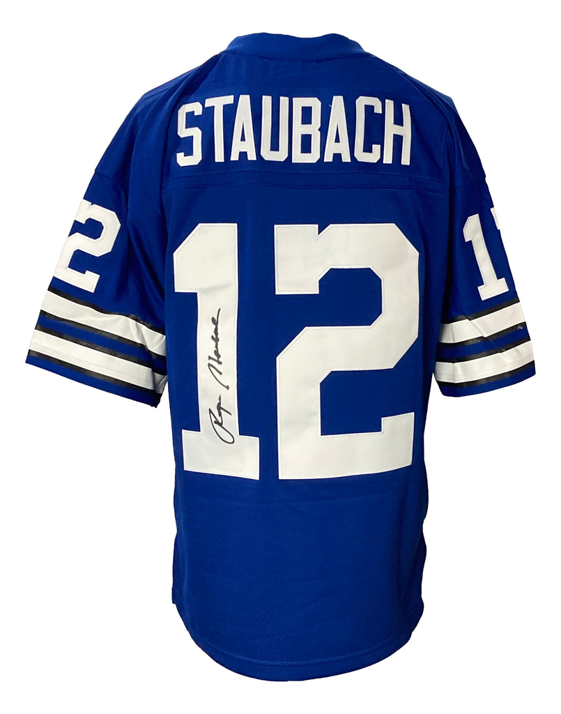 Sports Integrity Roger Staubach Signed Framed Custom White Pro-Style Football Jersey BAS Itp