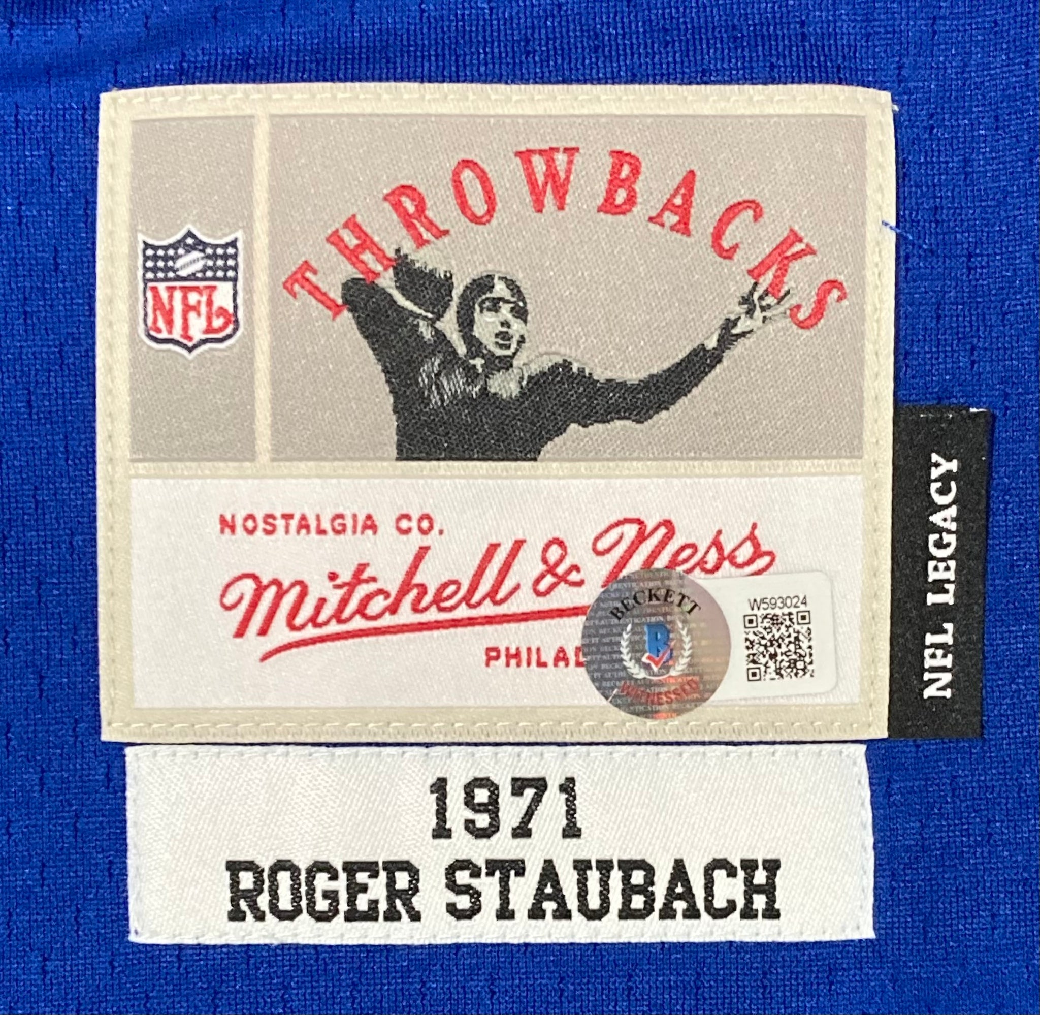 Mitchell & Ness Roger Staubach Dallas Cowboys Authentic Football