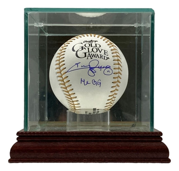 Jimmy Rollins Phillies Signed Gold Glove Baseball 4x GG PSA Hologram w/ Case