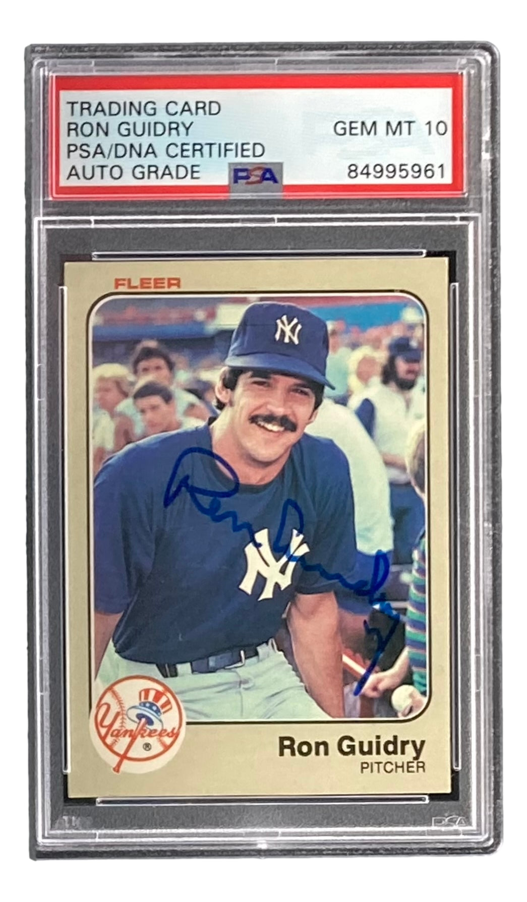 Ron Guidry Signed New York Yankees 1983 Fleer #383 Trading Card PSA Ge –  Sports Integrity