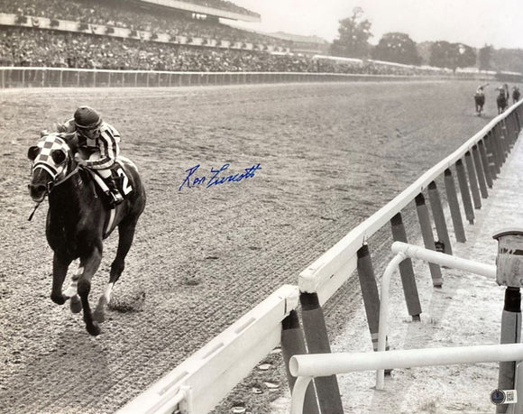 Ron Turcotte Signed 16x20 Secretariat 1973 Belmont Stakes Photo BAS - Sports Integrity