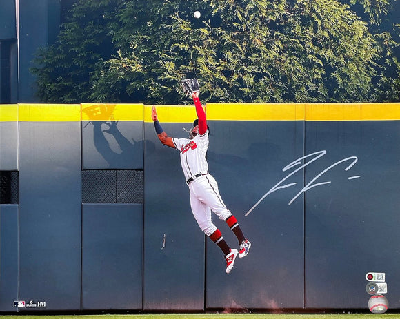 Ronald Acuna Jr. Signed 16x20 Atlanta Braves Baseball Catch Photo BAS - Sports Integrity