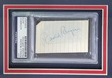 President Ronald Reagan Signed Framed Slabbed Signature Cut PSA/DNA