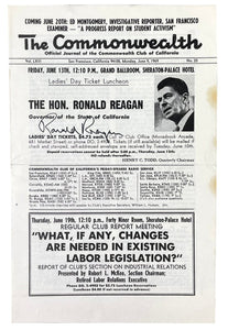 Ronald Reagan Signed June 9th 1969 The Commonwealth Magazine PSA LOA - Sports Integrity