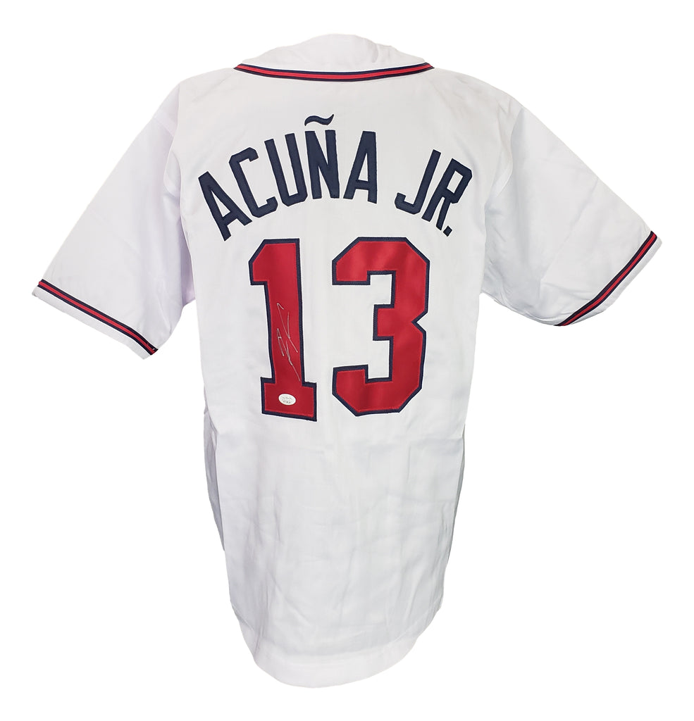 Ronald Acuna Jr Signed Custom Red Pro-Style Baseball Jersey JSA ITP –  Sports Integrity