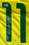 Ronaldinho Signed Brazil Nike Soccer Jersey R10 Inscribed BAS - Sports Integrity