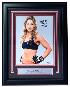 Ronda Rousey Signed Framed 8x10 UFC Photo BAS - Sports Integrity