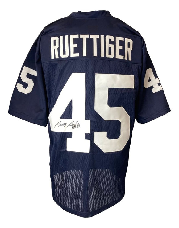 Rudy Ruettiger Notre Dame Signed Navy Blue Football Jersey Sports Integrity - Sports Integrity