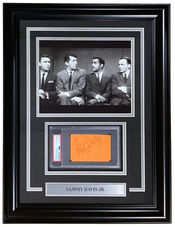 Sammy Davis Jr Signed Framed Slabbed Rat Pack Cut Signature PSA/DNA 85076494 - Sports Integrity