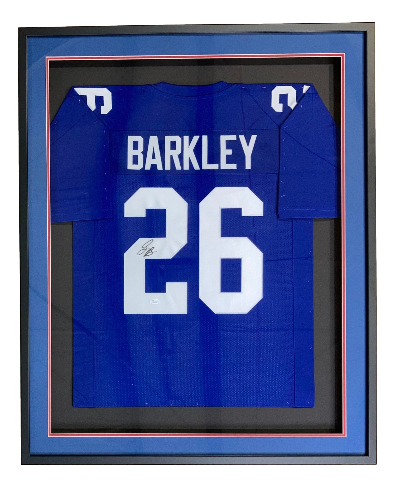 Saquon Barkley Signed Framed Custom Blue Pro-Style Football Jersey JSA –  Sports Integrity