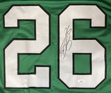 Saquon Barkley Philadelphia Signed Kelly Green Football Jersey JSA ITP