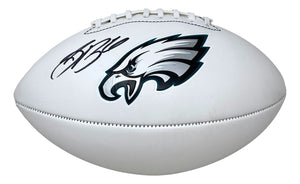 Saquon Barkley Signed Philadelphia Eagles Logo Football BAS ITP