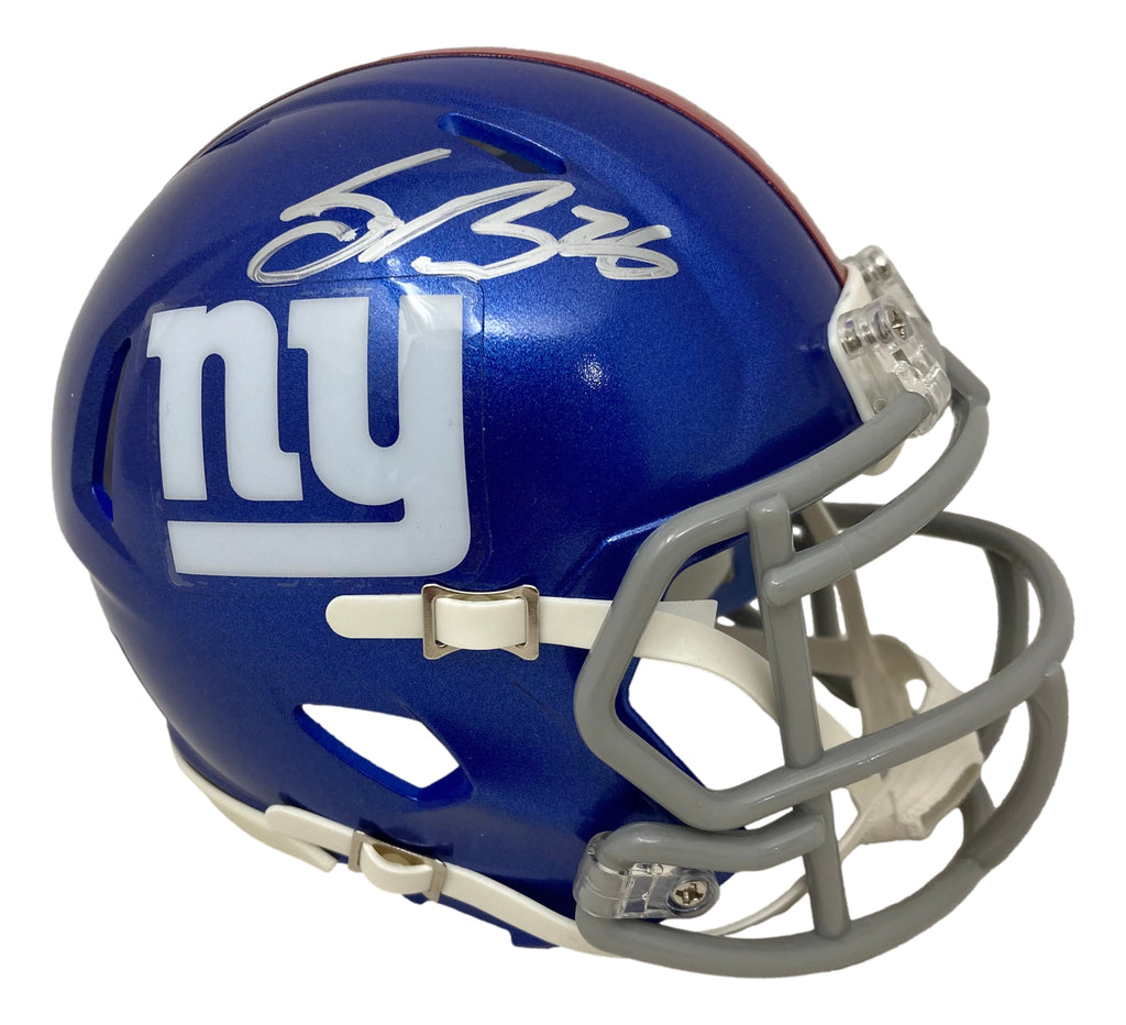 Saquon Barkley Autographed New York Giants Color Rush Speed Mini Helme –  Signature Sports Marketing