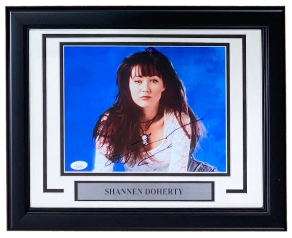 Shannen Doherty Signed Framed 8x10 Beverly Hills 90210 Photo JSA