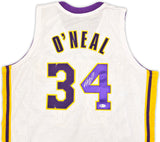 Shaquille O'Neal Los Angeles Signed White Basketball Jersey BAS