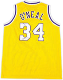 Shaquille O'Neal Los Angeles Signed Yellow Basketball Jersey 2 BAS - Sports Integrity