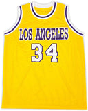 Shaquille O'Neal Los Angeles Signed Yellow Basketball Jersey 2 BAS