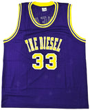 Shaquille O'Neal Signed Purple College Basketball Jersey BAS