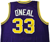 Shaquille O'Neal Signed Purple College Basketball Jersey BAS