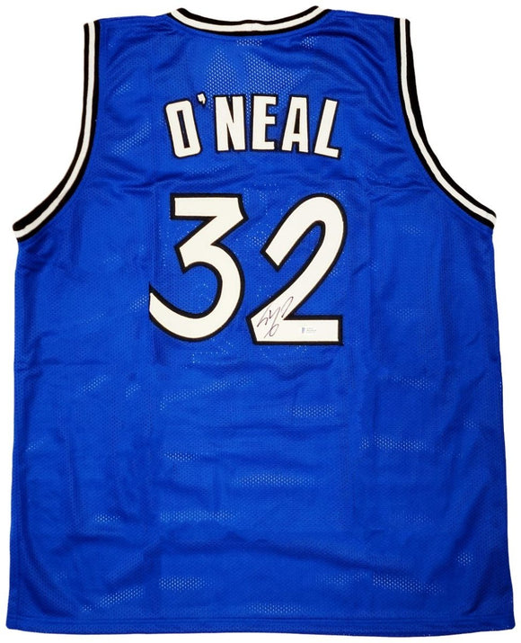 Shaquille O'Neal Orlando Signed Blue Basketball Jersey BAS - Sports Integrity